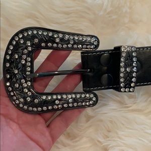36” Leather Studded Bling Belt by Nocona